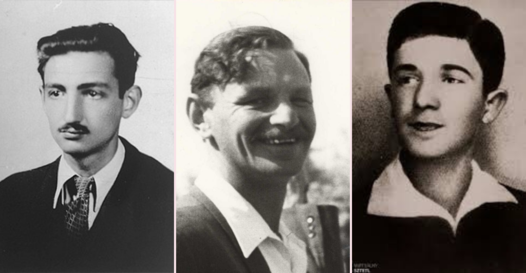 Przywódcy ŻOB: Marek Edelman, Icchak Cukierman, Mordechaj Anielewicz